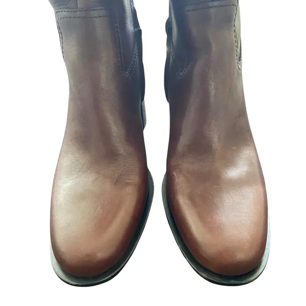Loeffler Randall Deidre Over The Knee Boots Block Heels Leather Going Out 6B
